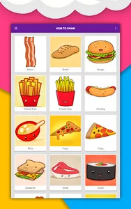 How to draw cute food by steps screenshot 14