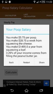 Poop Salary Calculator screenshot 1