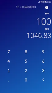 Euro Swedish krona converter / screenshot 2