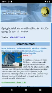 Gyógyhotelek termál szállodák screenshot 0