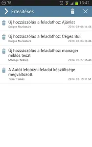 Feladatkiadás screenshot 1