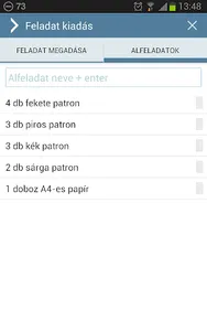Feladatkiadás screenshot 4