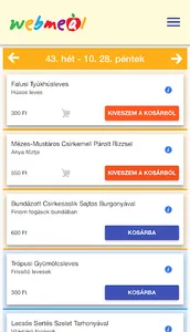 Webmeal ételrendelő screenshot 0