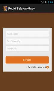 Régió Telefonkönyv screenshot 1