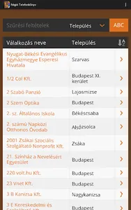 Régió Telefonkönyv screenshot 2