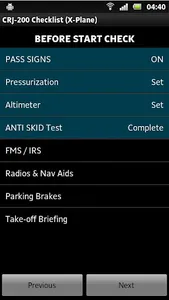 Checklist for CRJ-200 screenshot 1