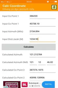 Calc Coordinate screenshot 0