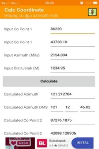 Calc Coordinate screenshot 1