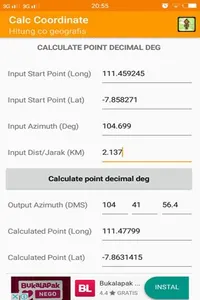 Calc Coordinate screenshot 2