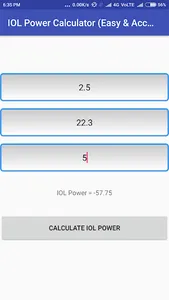 IOL Power Calculator (Easy & A screenshot 1
