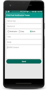FCM Push Notification Tester screenshot 2