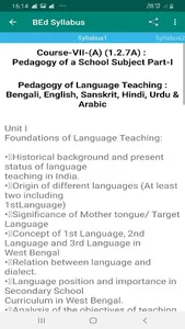 BEd Syllabus screenshot 3