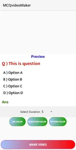 MCQ video maker - Make Video W screenshot 4