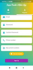 Super Foodie's RiderApp screenshot 2
