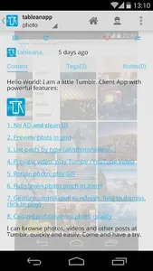 Tablean: Tumblr Client Lite screenshot 3