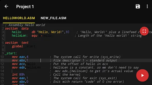 Assembly Compiler & IDE screenshot 36