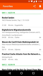 36C3 Schedule screenshot 3
