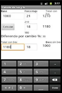 Calculadora de Iva y Base screenshot 1