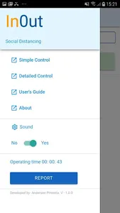 InOut social distancing screenshot 2