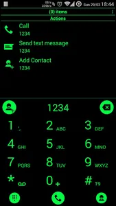 Dialer Theme Black Green drupe screenshot 4