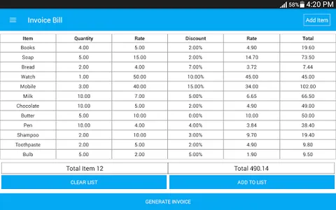 Invoice Bill- manage inventory screenshot 6