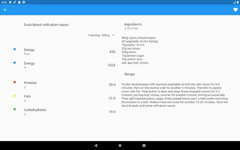 Calories Helper:  Calorie tabl screenshot 17