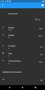 Calories Helper:  Calorie tabl screenshot 5