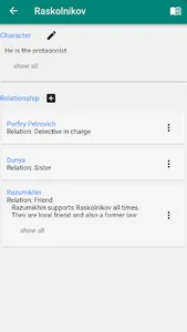 BookNote - character relation screenshot 2