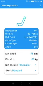 Ishockeyklubba - Kalkylator screenshot 0