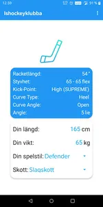 Ishockeyklubba - Kalkylator screenshot 3