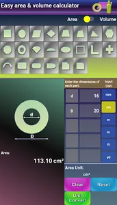 Easy area & volume caclculator screenshot 1