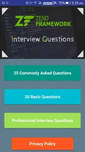 Zend Interview Questions screenshot 0