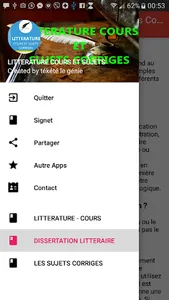 Littérature cours et sujets co screenshot 1