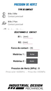Pression et contact de Hertz screenshot 1