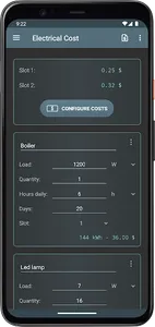 Electrical Cost screenshot 0
