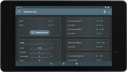 Electrical Cost screenshot 5