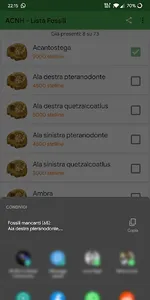 ACNH - Lista Fossili screenshot 6