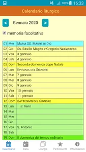 Calendario liturgico screenshot 1