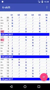 Skiftschema KUBAL screenshot 1