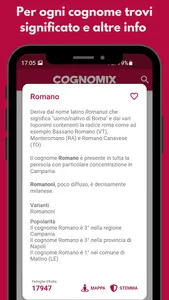 Cognomix - Cognomi Italiani screenshot 1