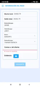 Desglose de pagos Serva screenshot 2