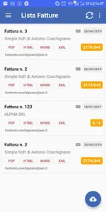 Fattura PEC screenshot 2