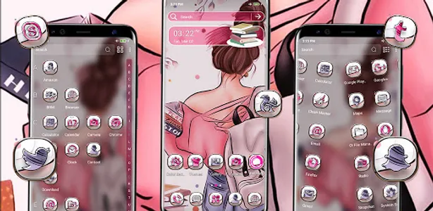 Anime College Girl Theme screenshot 6