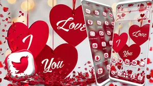Love Heart Red Theme screenshot 0