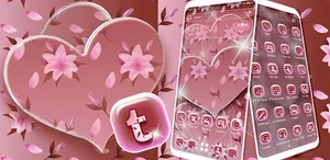 Pink Flower Heart Theme screenshot 6