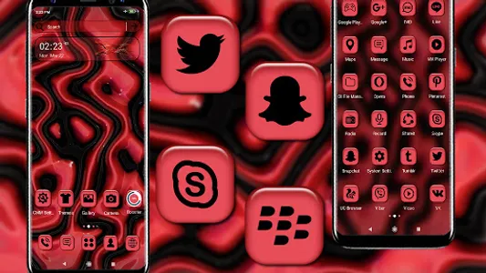 Red Black Liquid Theme screenshot 0