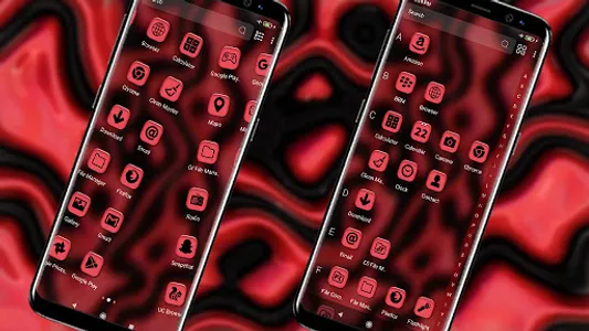 Red Black Liquid Theme screenshot 1