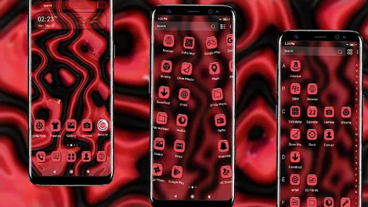 Red Black Liquid Theme screenshot 2