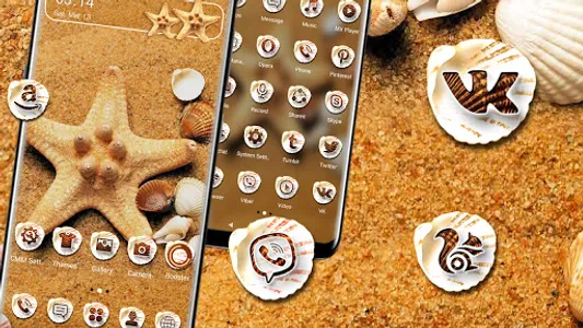 Seashell Starfish Theme screenshot 0