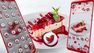 Strawberry Cake Slice Theme screenshot 0